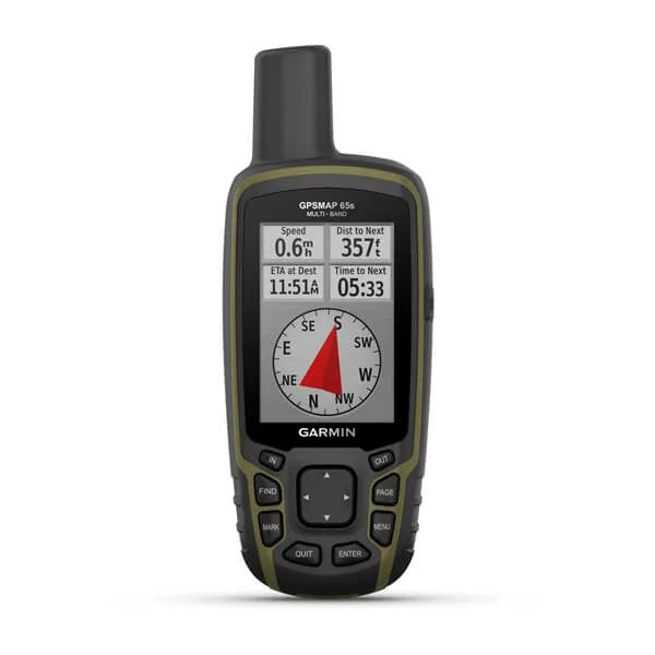 Garmin, GPSMAP 65s Portable Multi-Band GPS Handheld Hiking Device with Sensors with SEA Maps