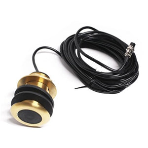 8-Pin Bronze Thru-Hull Mount Boat Transducer with Depth & Temperature (A-B117-T)