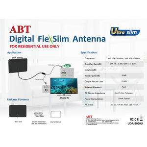 ABT, Digital FlexSlim Antenna - Ultra Slim (UDA-3000U)