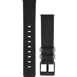 Garmin, Leather Watch Band (Black/White)